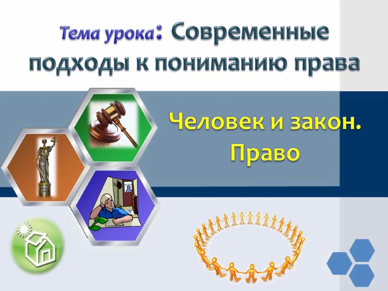 Человек и закон. Право Тема урока: Современные подходы к пониманию права